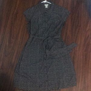Motherhood Maternity black & while polka dot dress